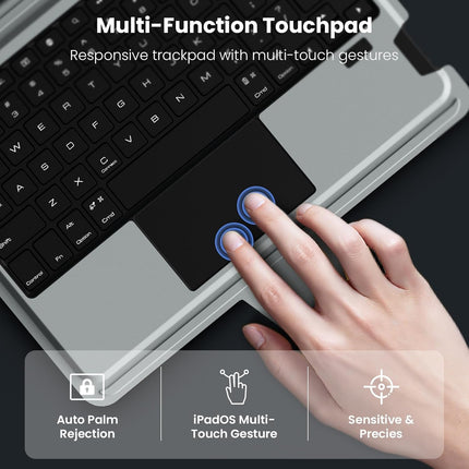 Nillkin Bumper Combo typecase Backlit Keyboard Case Type Case for Apple iPad 10th gen & 11th Gen 11"(A16)(2025) [Magnetic Detachable] Keyboard Protective Case with Multi-Touch Trackpad & Wireless Pencil Holder