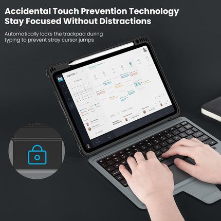 Nillkin Bumper Combo typecase Backlit Keyboard Case Type Case for Apple iPad 10th gen & 11th Gen 11"(A16)(2025) [Magnetic Detachable] Keyboard Protective Case with Multi-Touch Trackpad & Wireless Pencil Holder