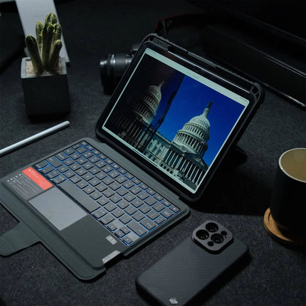 Nillkin Bumper Combo typecase Backlit Keyboard Case Type Case for Apple iPad 10th gen & 11th Gen 11"(A16)(2025) [Magnetic Detachable] Keyboard Protective Case with Multi-Touch Trackpad & Wireless Pencil Holder